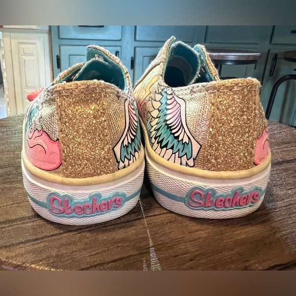 Girls Sketchers Twinkle Toe Tennis Shoe, size 1.5 - Picture 4 of 6